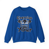 Phly Embassy Unisex Heavy Blend Crewneck Sweatshirt - 'Exercise Your Demons' Design