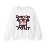 Phly Embassy Unisex Heavy Blend Crewneck Sweatshirt - 'Exercise Your Demons' Design