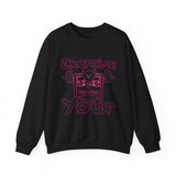 Phly Embassy Unisex Heavy Blend Crewneck Sweatshirt - 'Exercise Your Demons' Design