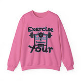 Phly Embassy Unisex Heavy Blend Crewneck Sweatshirt - 'Exercise Your Demons' Design