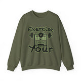 Phly Embassy Unisex Heavy Blend Crewneck Sweatshirt - 'Exercise Your Demons' Design