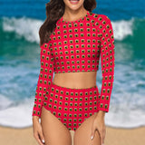 Phly Embassy Long Sleeve Crew Neck Ladies Bikini Swimsuit