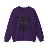 Phly Embassy Unisex Heavy Blend Crewneck Sweatshirt - 'Exercise Your Demons' Design