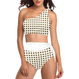 Phly Embassy High Waisted One Shoulder Bikini Set (S16)