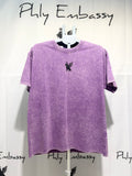 Distressed Round Neck Short Sleeve T-Shirt