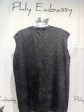 Distressed Round Neck Sleeveless T-Shirt