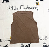 Distressed Round Neck Sleeveless T-Shirt
