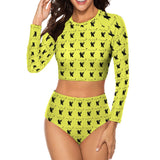 Phly Embassy Long Sleeve Crew Neck Ladies Bikini Swimsuit