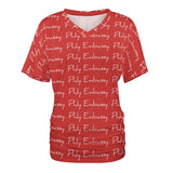 Phly Embassy V-neck pleated T-shirt