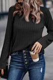 Textured Knit Long Sleeve Top