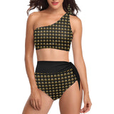 Phly Embassy High Waisted One Shoulder Bikini Set (S16)