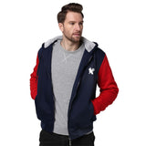 Phly Embassy Zip-Up Thickened Fleece-Lined Hoodie Men Hoodie Thick