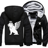 Phly Embassy Zip-Up Thickened Fleece-Lined Hoodie Men Hoodie Thick