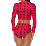 Phly Embassy Long Sleeve Crew Neck Ladies Bikini Swimsuit