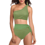 Phly Embassy High Waisted One Shoulder Bikini Set (S16)