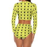 Phly Embassy Long Sleeve Crew Neck Ladies Bikini Swimsuit