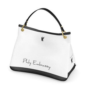 Phly Embassy Classic BLK/WHT Elite Talbot Slouch Bag