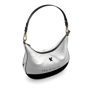 Phly Embassy BLK/WHT Elite Curve Hobo Bag