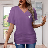 Phly Embassy V-neck pleated T-shirt