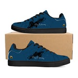 GRND Low-Top Synthetic Leather Sneakers -Blu Black