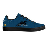 GRND Low-Top Synthetic Leather Sneakers -Blu Black