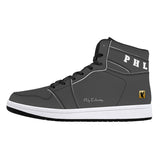 Phly Embassy-D16 High-Top Synthetic Leather Sneakers - Black/Gry