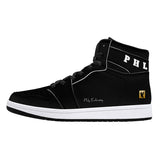 PHLY EMBASSY-D16 High-Top Synthetic Leather Sneakers - Black