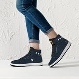 Phly Embassy-D16 High-Top Synthetic Leather Sneakers - Black/Nvy