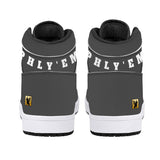 Phly Embassy-D16 High-Top Synthetic Leather Sneakers - Black/Gry