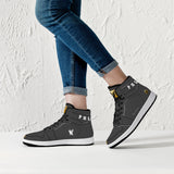 Phly Embassy-D16 High-Top Synthetic Leather Sneakers - Black/Gry