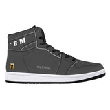 Phly Embassy-D16 High-Top Synthetic Leather Sneakers - Black/Gry