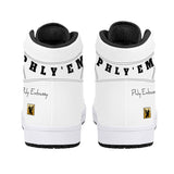 Phly Embassy-D16 High-Top Synthetic Leather Sneakers - Black/Wht