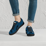 GRND Low-Top Synthetic Leather Sneakers -Blu Black