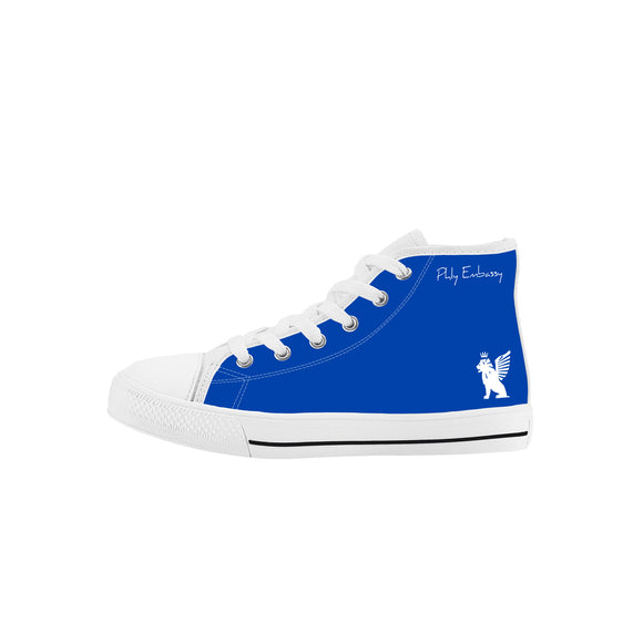 Phly Embassy-SF_K12 Kids High Top Canvas Shoes